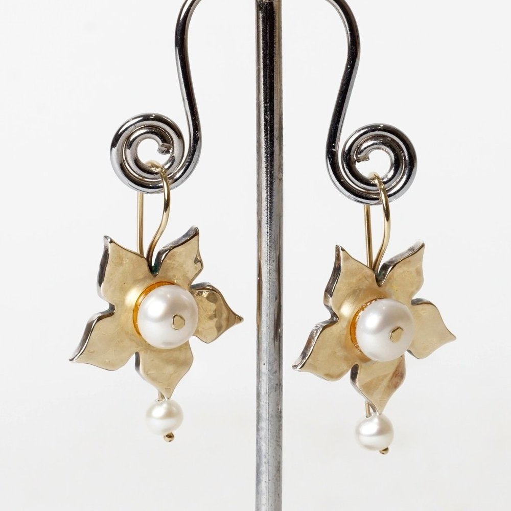 Talma Keshet Designer Pearl Earrings